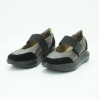 Wonders Elastic Strap Sneaker in All-black