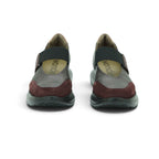 Wonders Elastic Strap Sneaker in Burgundy and Grey