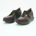 Wonders Elastic Strap Sneaker in Burgundy and Grey