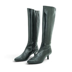 Wonders Knee-high Kitten Heel Boot