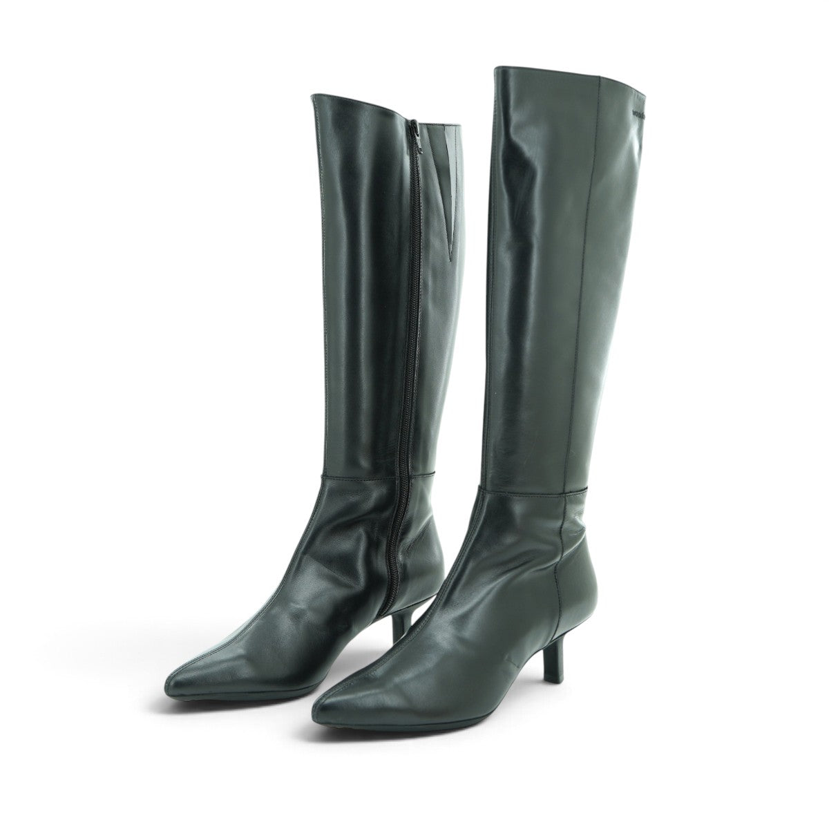Wonders Knee-high Kitten Heel Boot