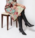 Wonders Knee-high Kitten Heel Boot