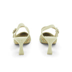 Hispanitas Cream & Multicolour Woven Raffia Slingback Block Heel | RHV264671