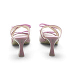 Hispanitas Berry Leather Mule with Pink Leather Bow Detail | BHV264701