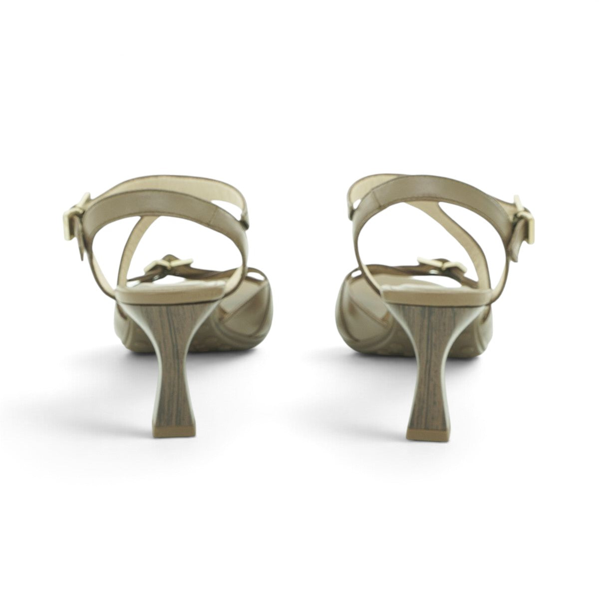 Hispanitas Taupe Leather Cross-Strap Slingback Sandal | HV264814