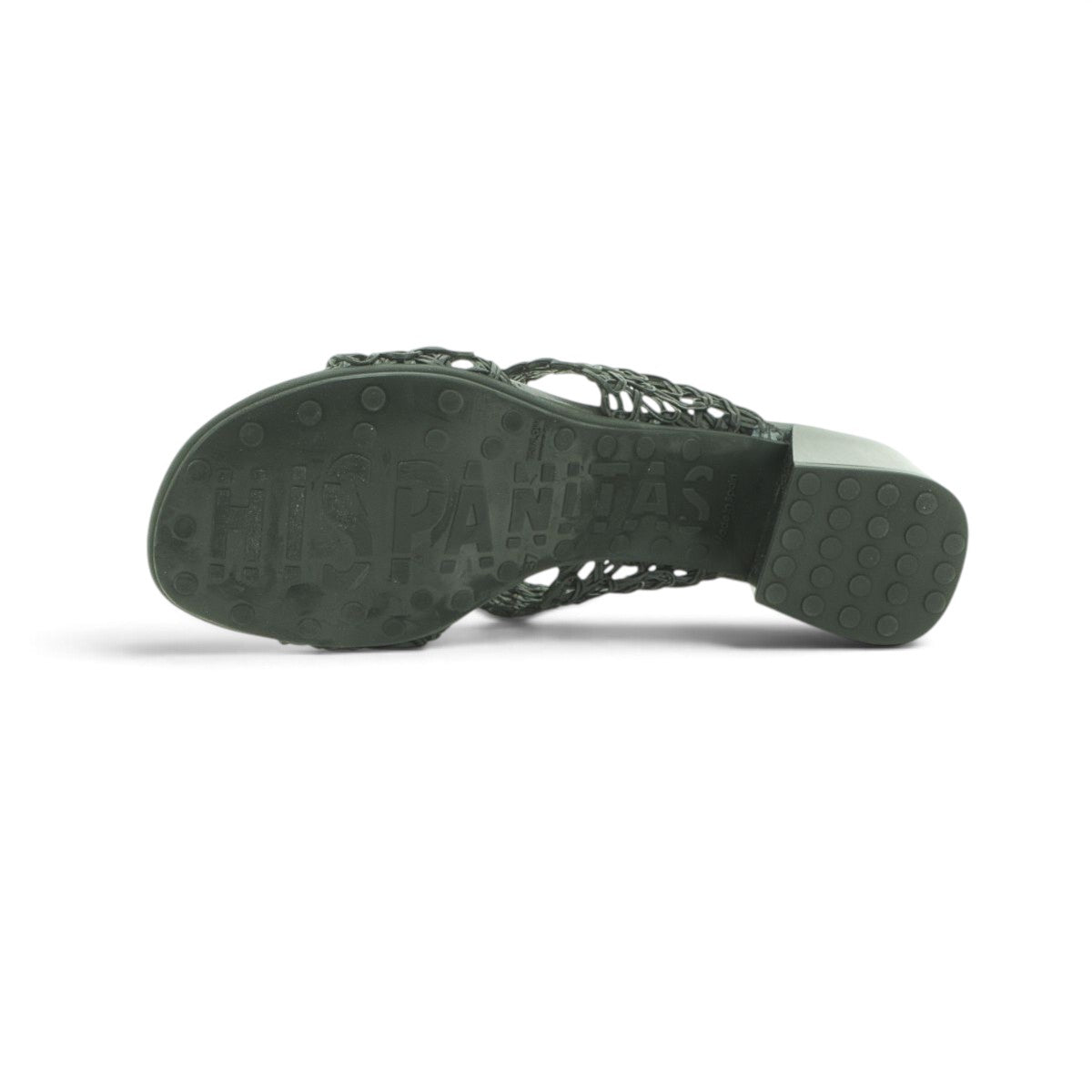 Hispanitas Black Woven Lace Mule with Block Heel | HV264602