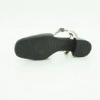 Hispanitas Black Leather T-Bar Slingback with Cow Print Strap | BHV264769