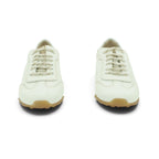 Hispanitas White Nappa Leather Retro Lace-Up Trainer | HV264502