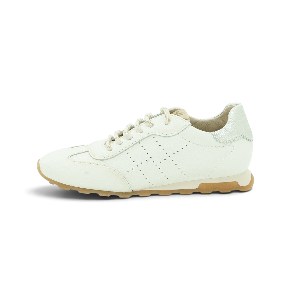 Hispanitas White Nappa Leather Retro Lace-Up Trainer | HV264502