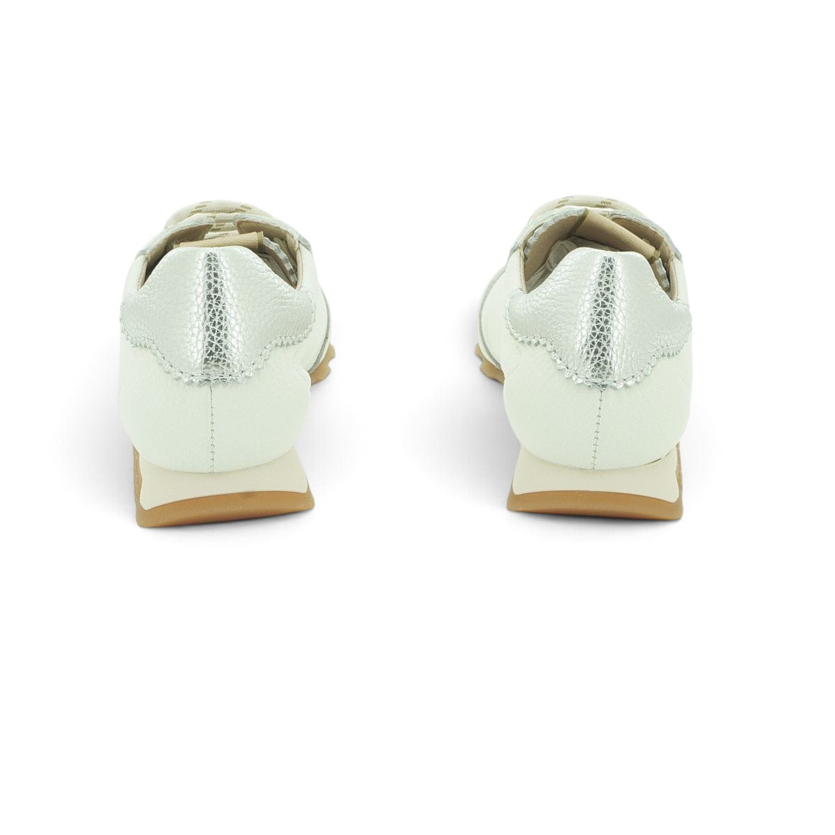 Hispanitas White Nappa Leather Retro Lace-Up Trainer | HV264502