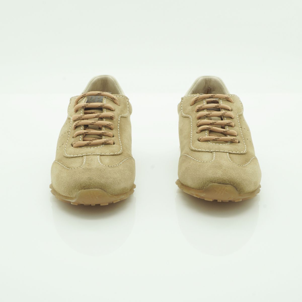 Hispanitas Sand Suede Retro Lace-Up Trainer | HV264502