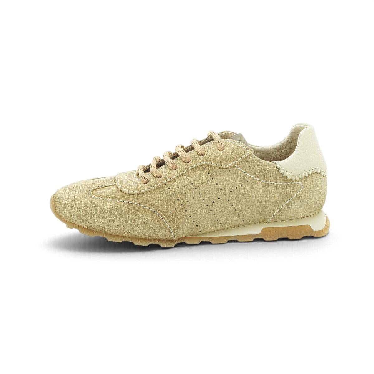 Hispanitas Sand Suede Retro Lace-Up Trainer | HV264502