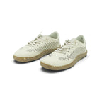 Hispanitas Cream Leather Perforated Lace-Up Sneaker | HV264766