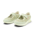 Hispanitas Cream & Gold Woven Mesh Mary Jane Sneaker | RHV264622