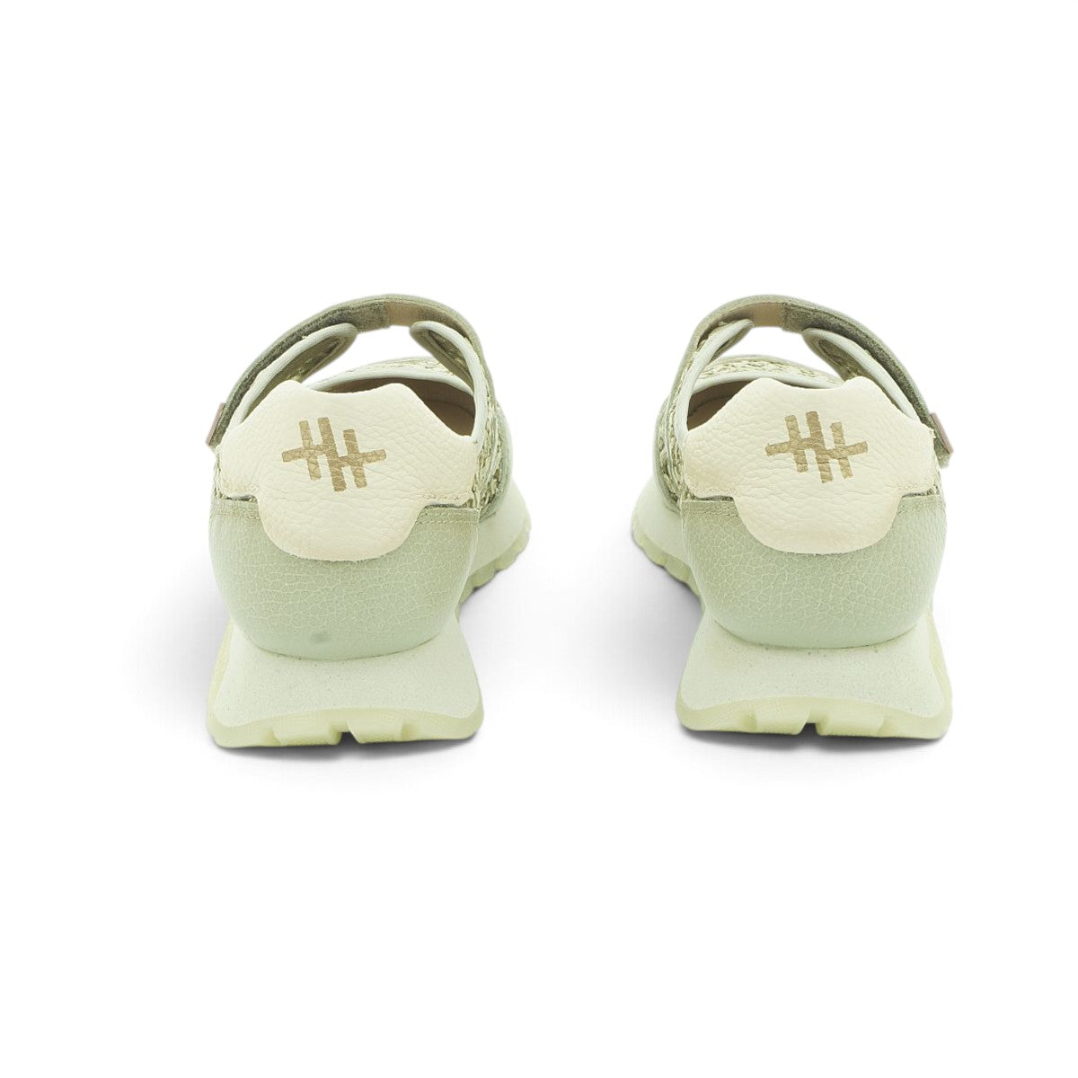 Hispanitas Cream & Gold Woven Mesh Mary Jane Sneaker | RHV264622