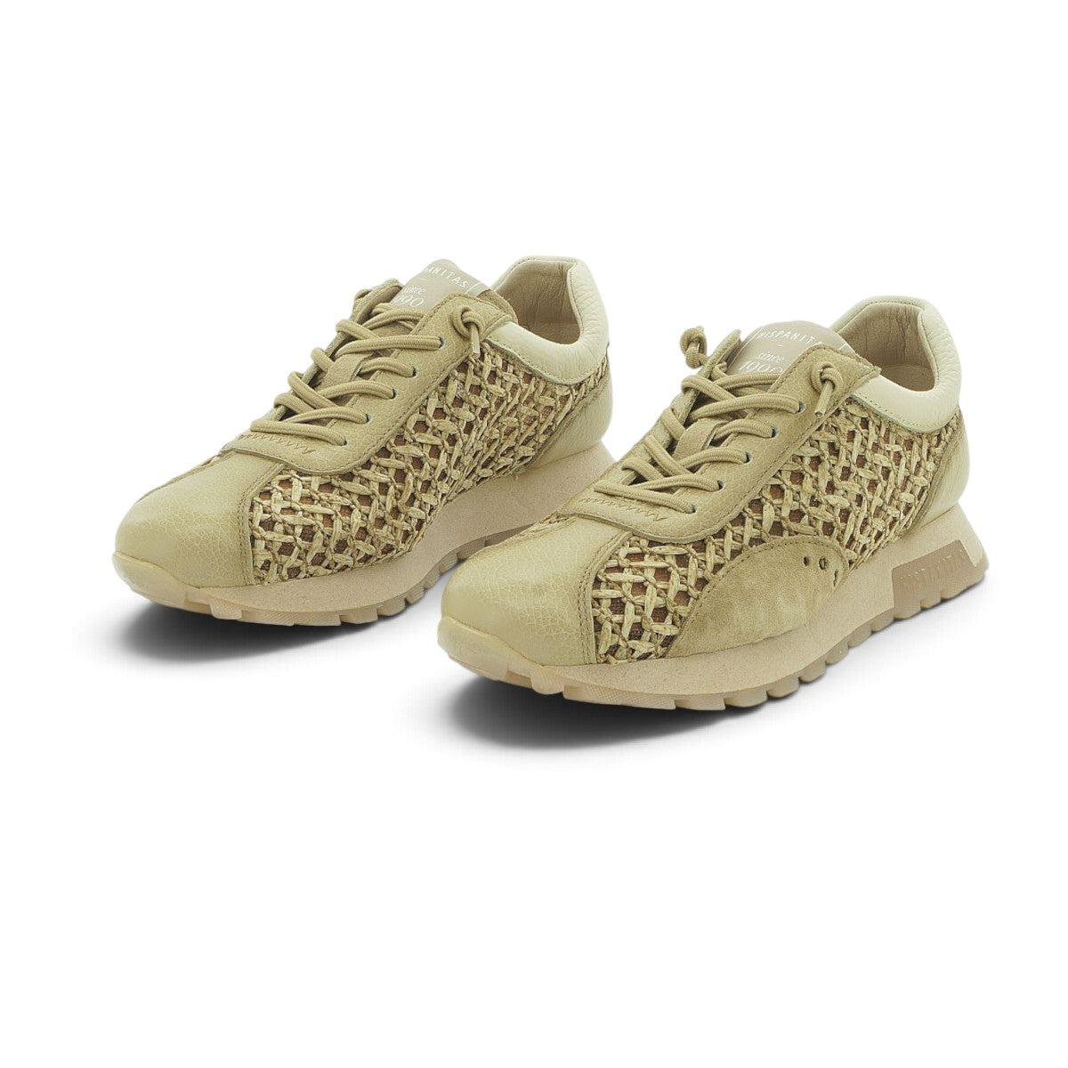 Hispanitas Sand Woven Mesh Leather Trainer | RHV264741