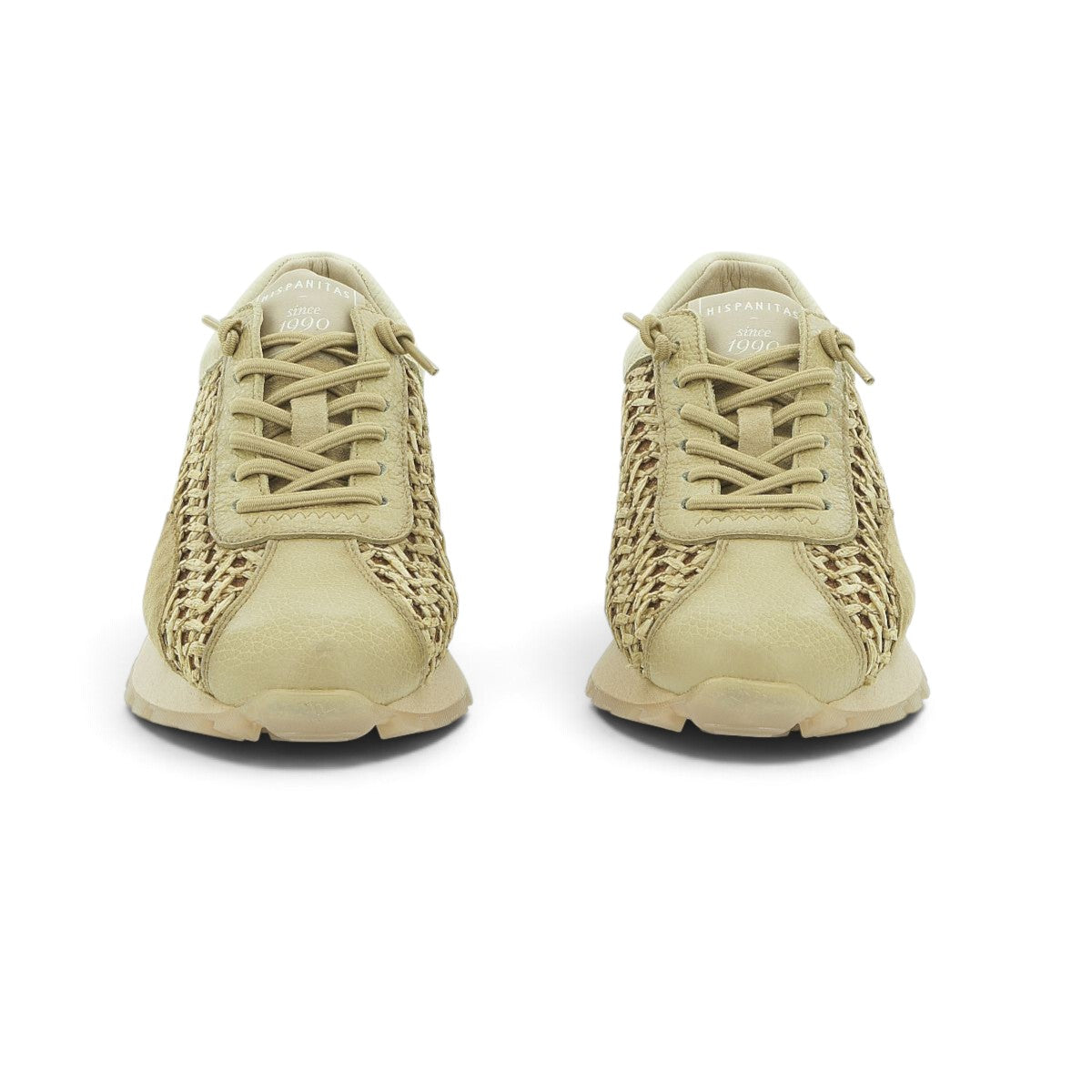 Hispanitas Sand Woven Mesh Leather Trainer | RHV264741