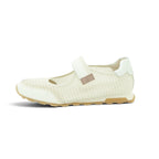 Hispanitas White Woven Leather Mary Jane Sneaker | HV264561