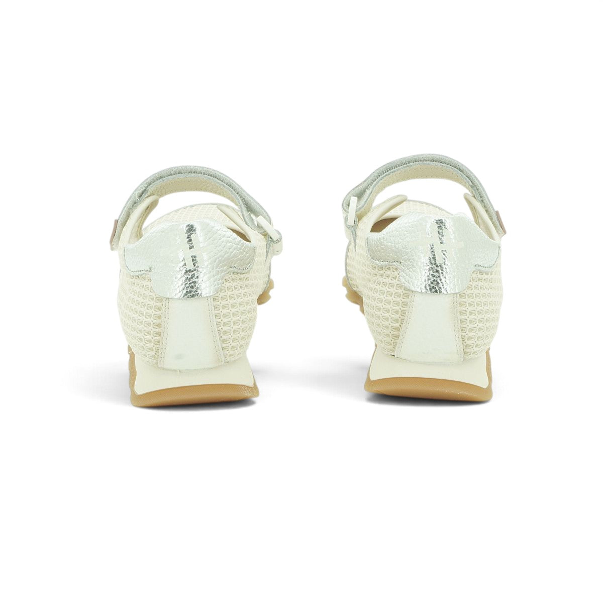 Hispanitas White Woven Leather Mary Jane Sneaker | HV264561