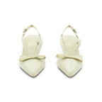 Hispanitas Cream Pointed-Toe Slingback Mid Heel | BHV264678