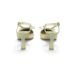 Hispanitas Cream Pointed-Toe Slingback Mid Heel | BHV264678