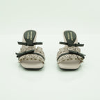 Hispanitas Cream Laser-Cut Heeled Mule | GOYA26