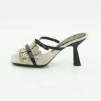 Hispanitas Cream Laser-Cut Heeled Mule | GOYA26