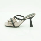 Hispanitas Cream Laser-Cut Heeled Mule | GOYA26