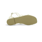 Luisa Barcelos Gold Metallic Multi-Strap Flat Sandal | 11600079