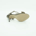 Luisa Barcelos Khaki Patent Leather Studded Bow Stiletto Heel Sandal | 11530067