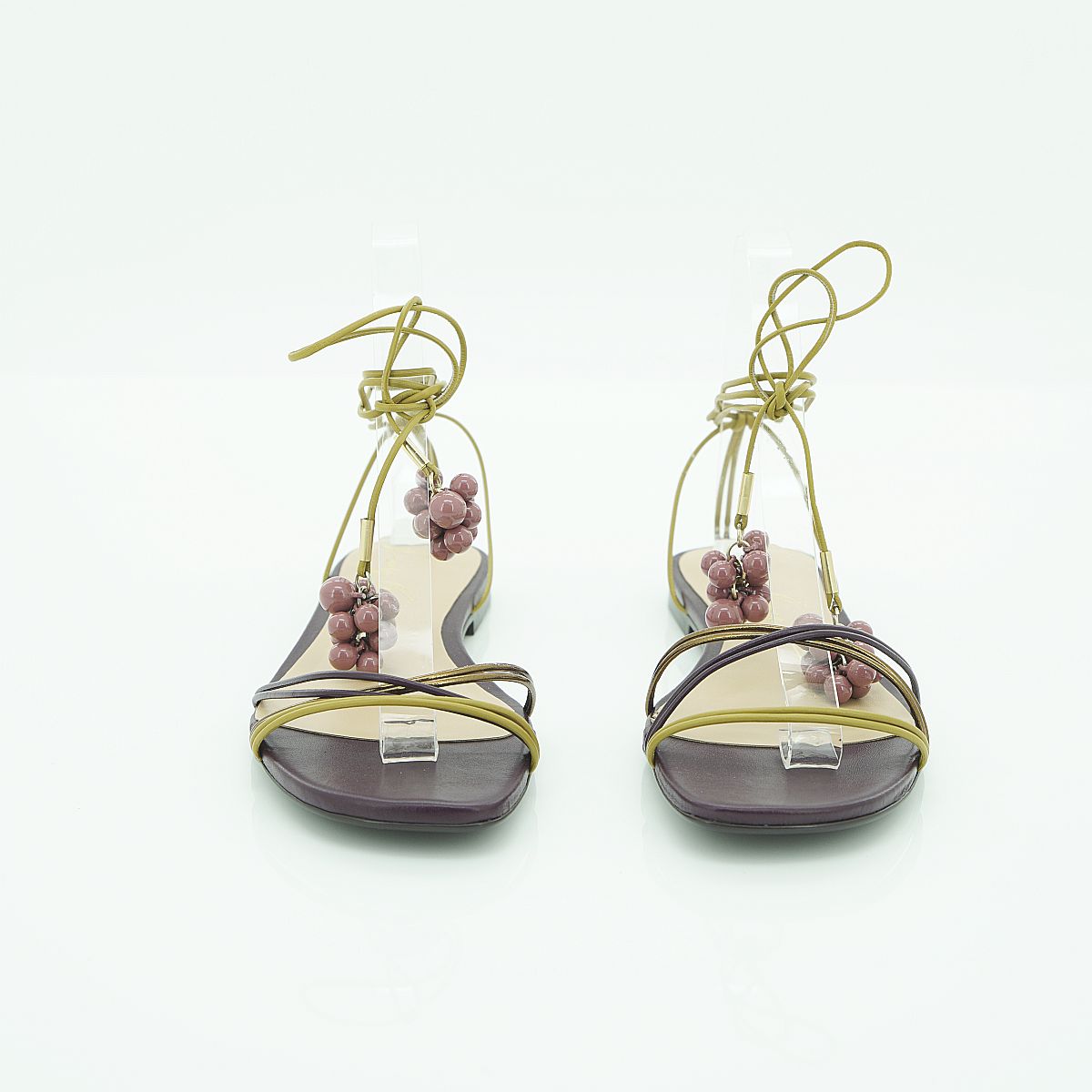 Luisa Barcelos Plum & Lime Berry Charm Lace-Up Flat Sandal | 11600310