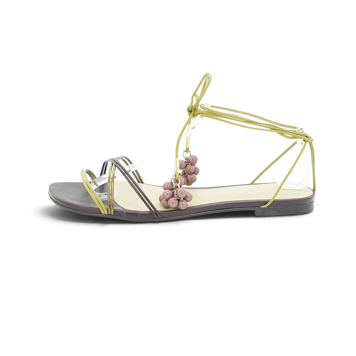 Luisa Barcelos Plum & Lime Berry Charm Lace-Up Flat Sandal | 11600310