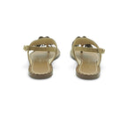 Luisa Barcelos Khaki Suede Beaded Tassel Thong Flat Sandal | 13010109