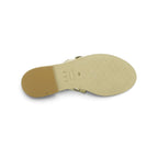 Luisa Barcelos Cream Laser-Cut Leather Gladiator Flat Sandal | 13010122