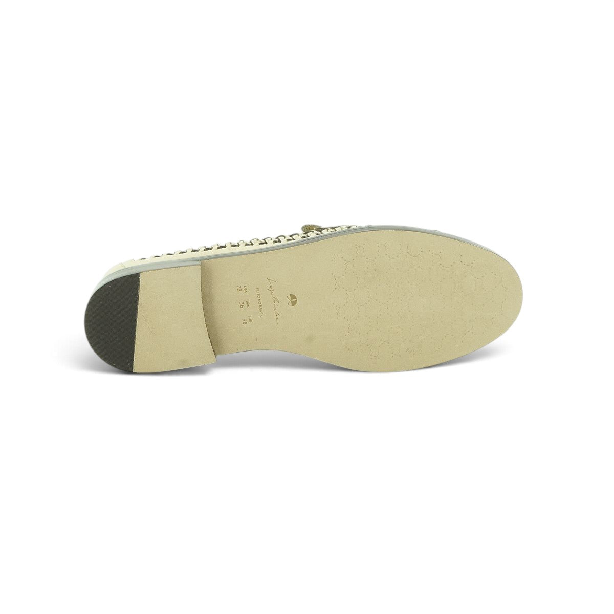 Luisa Barcelos Cream Woven Leather Kiltie Fringe Penny Loafer | 13170050
