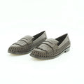 Luisa Barcelos Brown Woven Leather Kiltie Fringe Loafer | 13170050