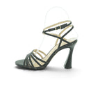 Luisa Barcelos Black Braided Leather Strappy Heeled Sandal | 13970023