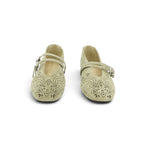Luisa Barcelos Sand Suede Laser-Cut Double Strap Mary Jane Flat | 14020013