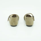 Luisa Barcelos Sand Suede Laser-Cut Double Strap Mary Jane Flat | 14020013
