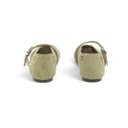 Luisa Barcelos Sand Suede Laser-Cut Double Strap Mary Jane Flat | 14020013