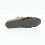 Luisa Barcelos Sand Suede Laser-Cut Double Strap Mary Jane Flat | 14020013