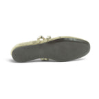 Luisa Barcelos Sand Suede Laser-Cut Double Strap Mary Jane Flat | 14020013
