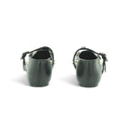 Luisa Barcelos Black Leather Embellished Mary Jane Flat | 14020021