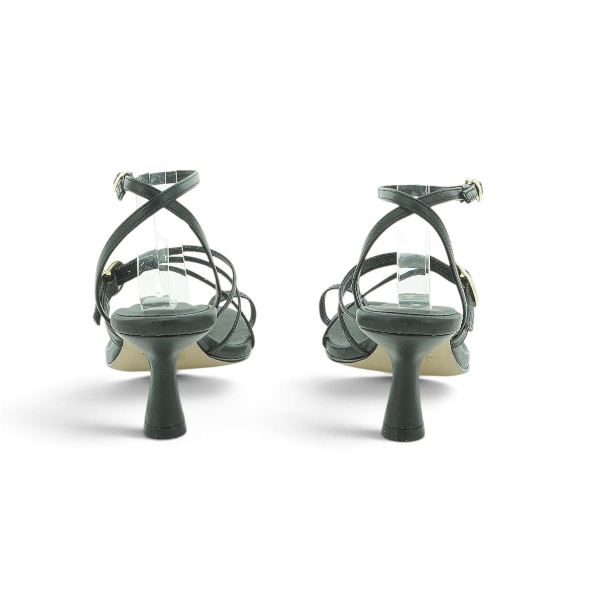 Luisa Barcelos Forest Green Leather Strappy Heeled Sandal | 14290026