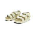Yokono Cream Nubuck Triple-Strap Cork Flatform Sandal | TUNEZ-127