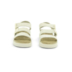 Yokono Cream Nubuck Triple-Strap Cork Flatform Sandal | TUNEZ-127
