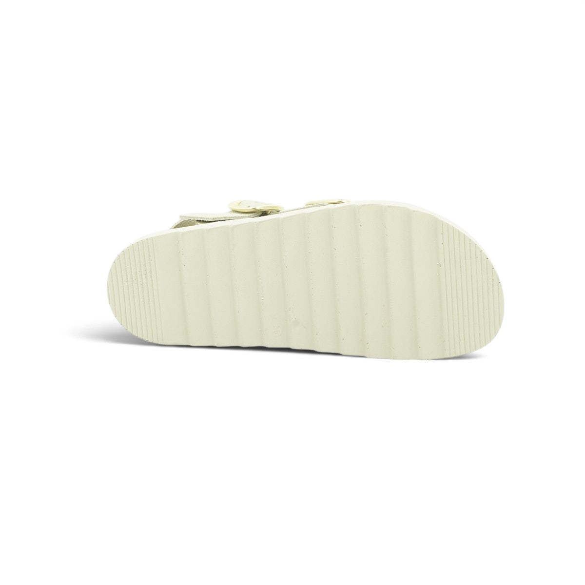 Yokono Cream Nubuck Triple-Strap Cork Flatform Sandal | TUNEZ-127