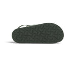 Yokono Black & Cream Geometric Woven Cross-Strap Cork Flatform Sandal | BOLUS-255