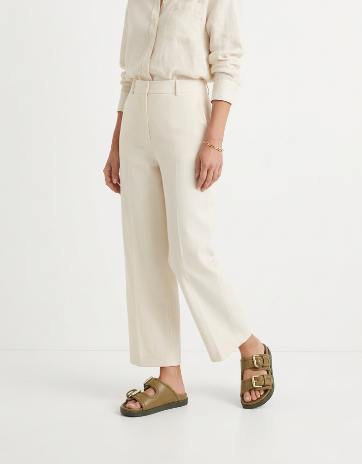 Yokono Tan Leather Padded Double-Strap Gold Buckle Flat Slide | MORENA-311