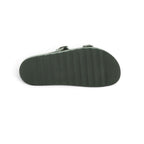 Yokono Espresso Nubuck Western Buckle Double-Strap Cork Flat Slide | TUNEZ-253